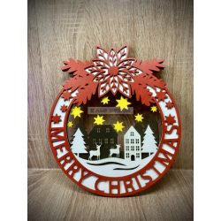 Merry Christmas szarvasok, karácsonyi ajtódísz